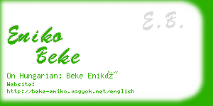 eniko beke business card